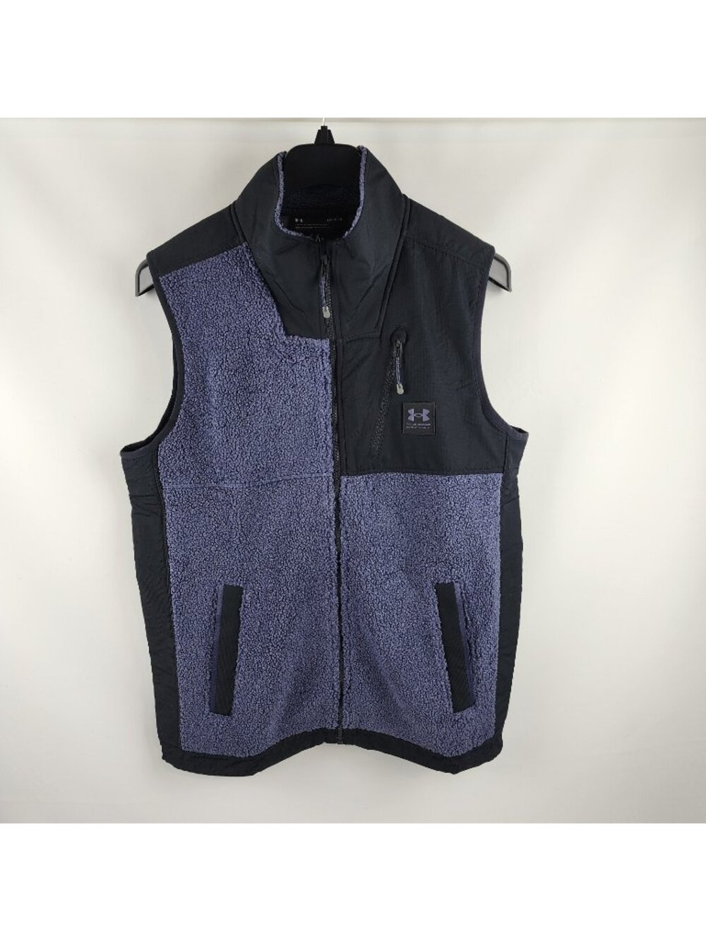 Under Armour Vest Men Water Resistant Texture Boucle Mission Blue Black NWT $100